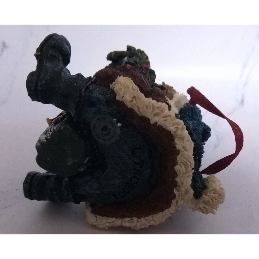 Santa Teddy Bear Ceramic Ornament (2001 The Bear Company)